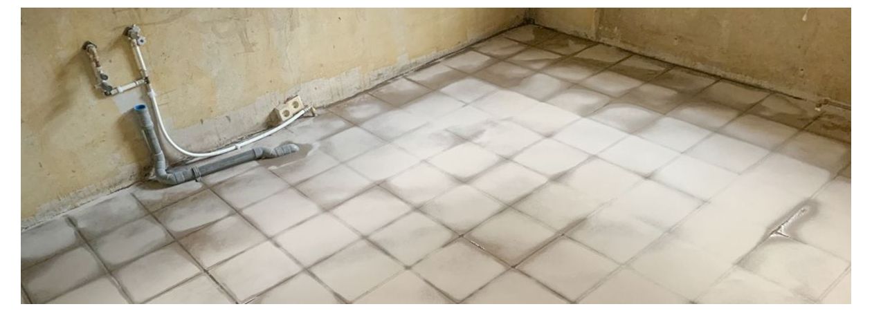 hardgebakken tegels egaliseren