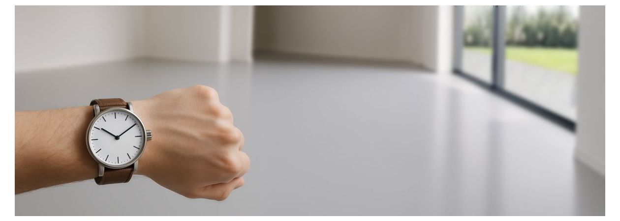 wachten op dat de vloer droog