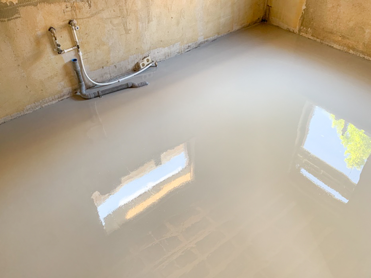 Met epoxy uitgevlakt