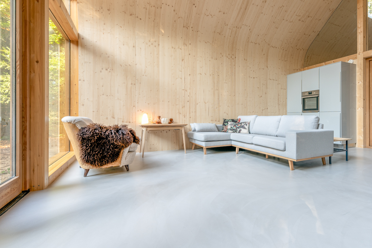 beton cire in de woonkamer