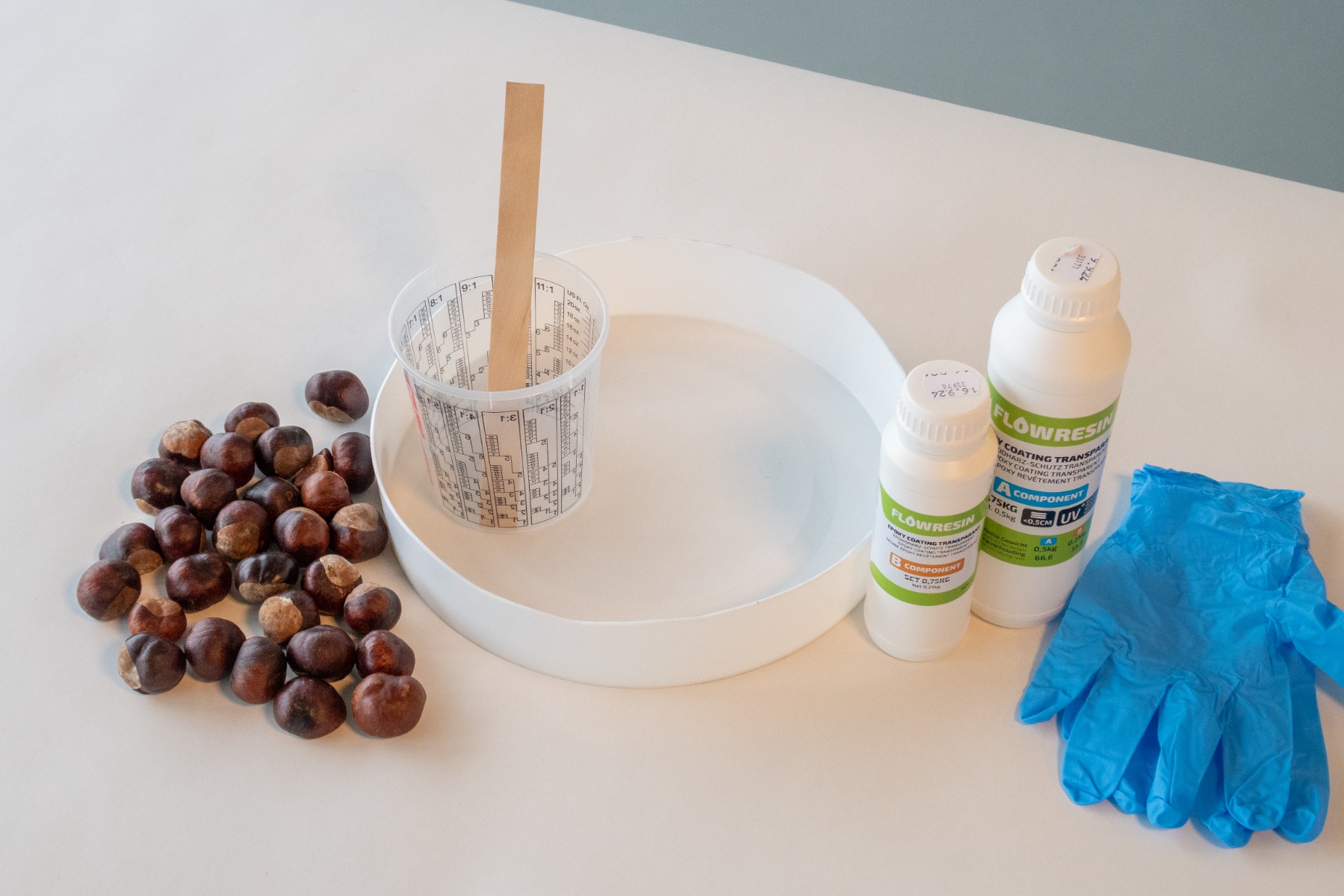 benodigdheden herfstsukje van epoxy giethars